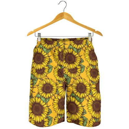 Sunflower Pattern Print Design SF04 Mens Shorts