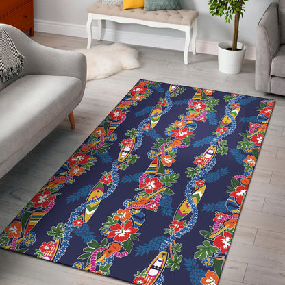 Hawaiian Themed Pattern Print Design H04 Area Rugs