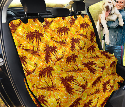 Palm Tree Pattern Print Design PT012 Rear Dog  Seat Cover