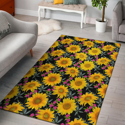 Sunflower Pattern Print Design SF014 Area Rugs