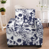 Skull Floral Beautiful Armchair Slipcover