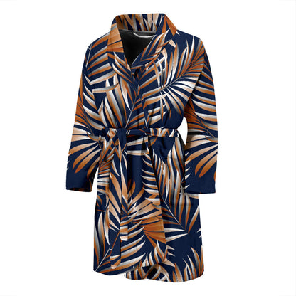 Tropical Flower Pattern Print Design TF07 Men Bathrobe