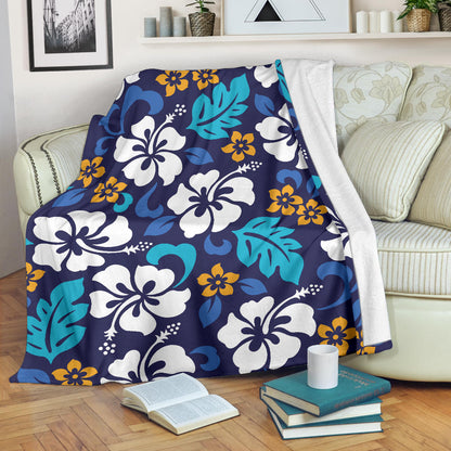 Hibiscus Pattern Print Design HB030 Fleece Blanket