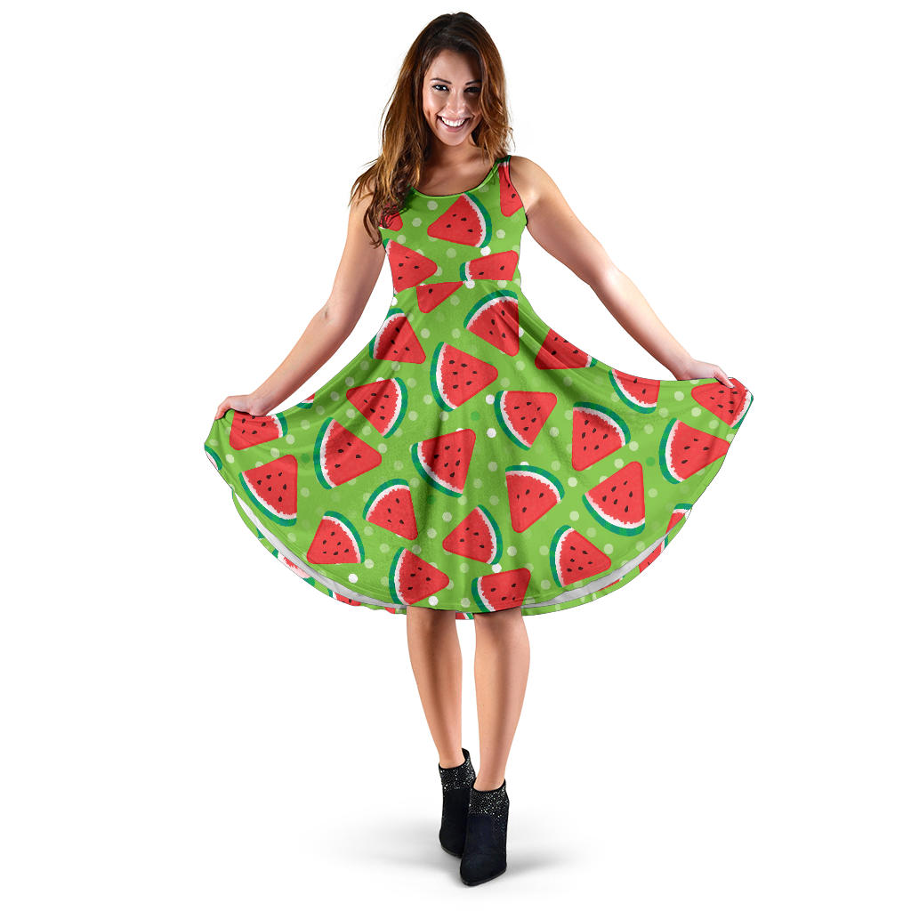 Watermelon Pattern Print Design WM05 Midi Dress