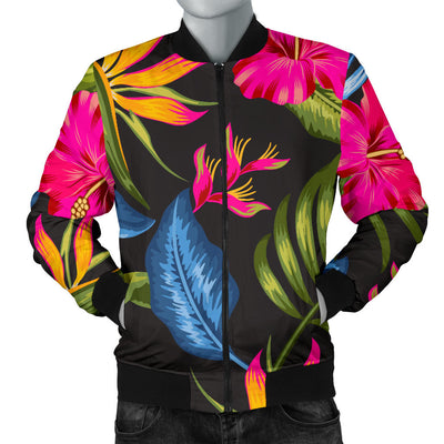 Bird Of Paradise Pattern Print Design BOP014 Men Bomber Jacket