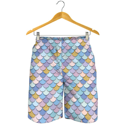 Mermaid Scales Pattern Print Design 05 Mens Shorts
