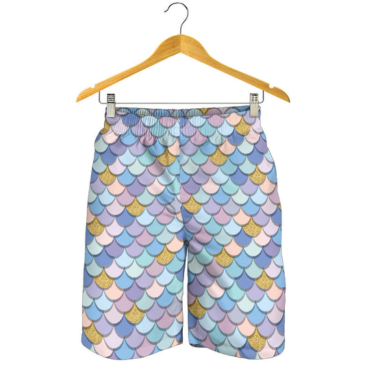Mermaid Scales Pattern Print Design 05 Mens Shorts