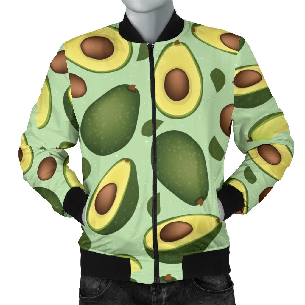 Avocado Pattern Print Design AC01 Men Bomber Jacket