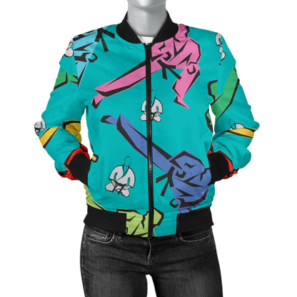 Judo Pattern Print Design 01 Women's Bomber Jacket