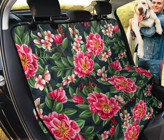 Summer Floral Pattern Print Design SF06 Rear Dog  Seat Cover