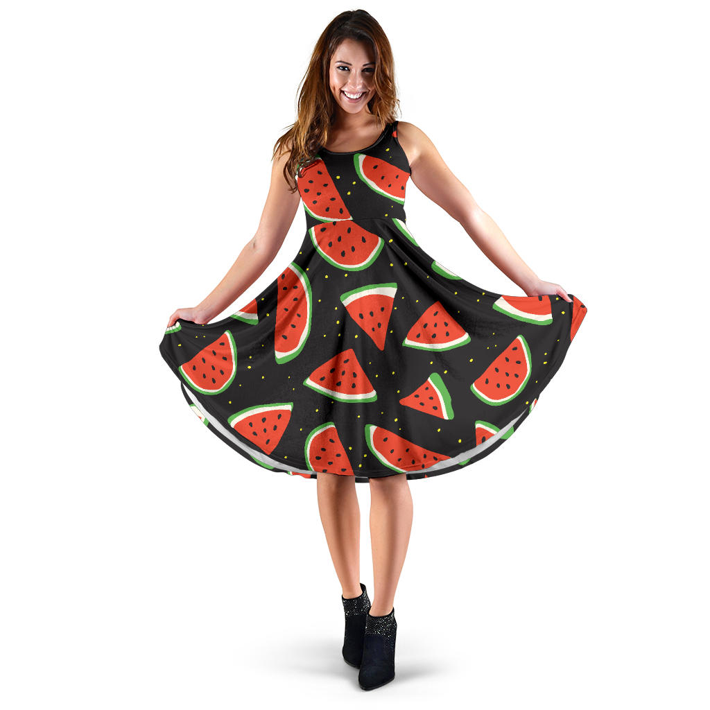 Watermelon Pattern Print Design WM09 Midi Dress