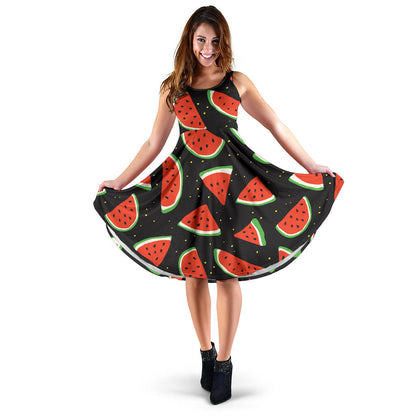 Watermelon Pattern Print Design WM09 Midi Dress