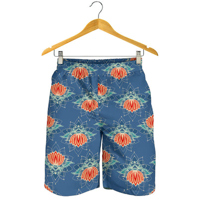 lotus Boho Pattern Print Design LO07 Mens Shorts