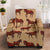 Brown Horse Print Pattern Armchair Slipcover