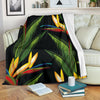 Bird Of Paradise Pattern Print Design BOP012 Fleece Blanket