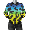 Rainbow Leopard Pattern Print Design A01 Women's Bomber Jacket