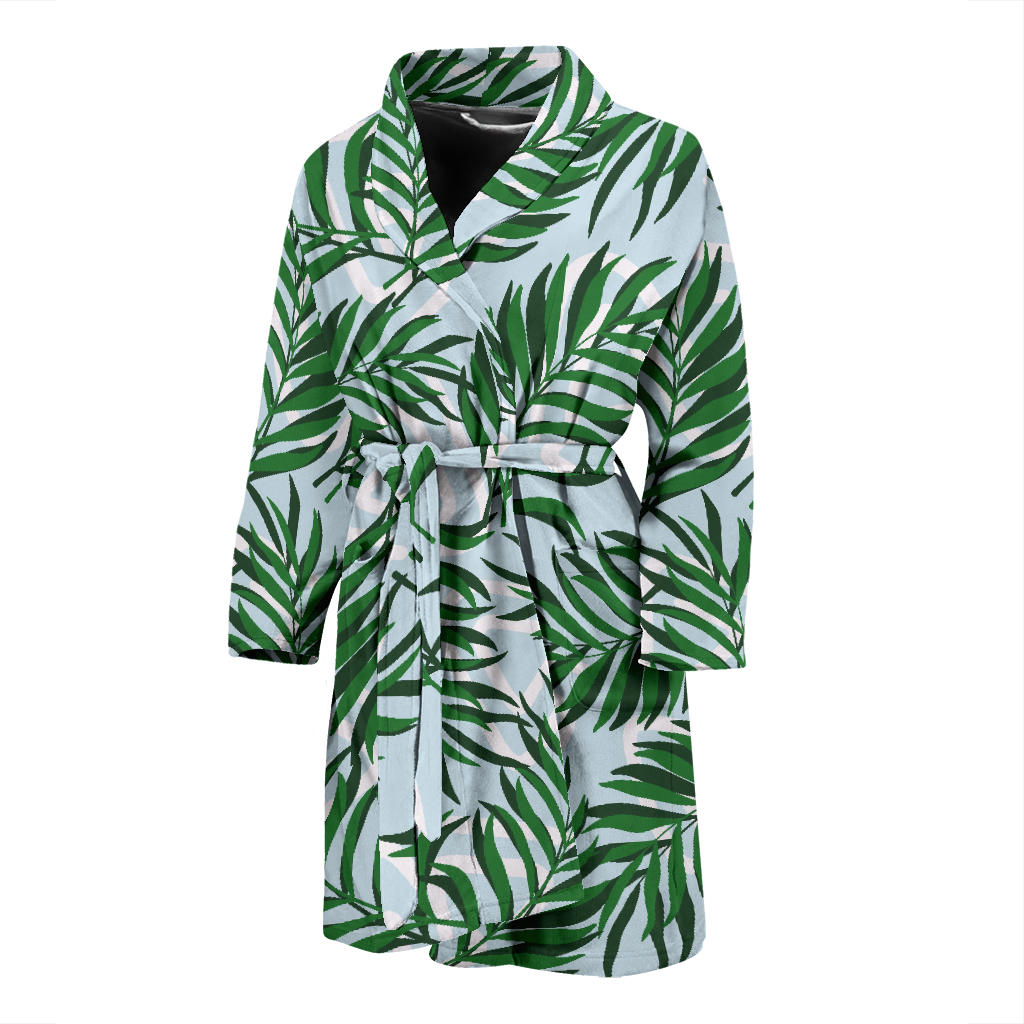 Palm Leaves Pattern Print Design PL06 Men Bathrobe
