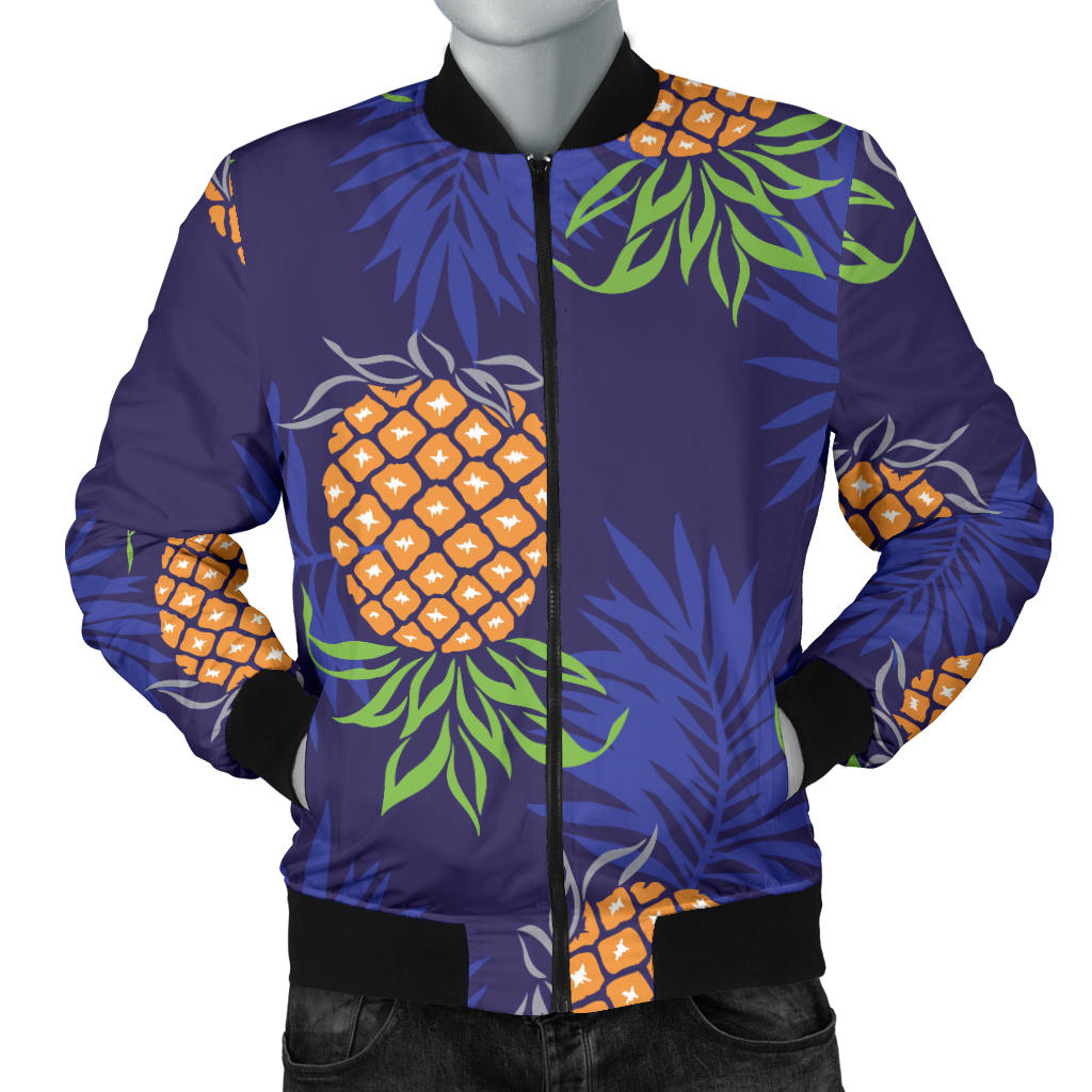 Pineapple Pattern Print Design PP02 Men Bomber Jacket