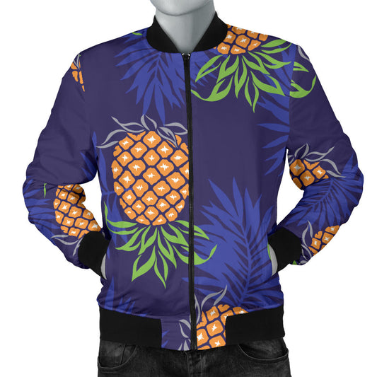 Pineapple Pattern Print Design PP02 Men Bomber Jacket