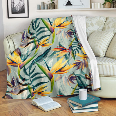 Tropical Flower Pattern Print Design TF022 Fleece Blanket