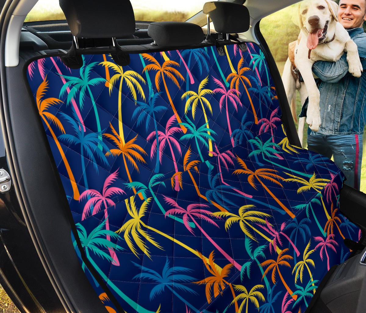 Palm Tree Pattern Print Design PT013 Rear Dog  Seat Cover