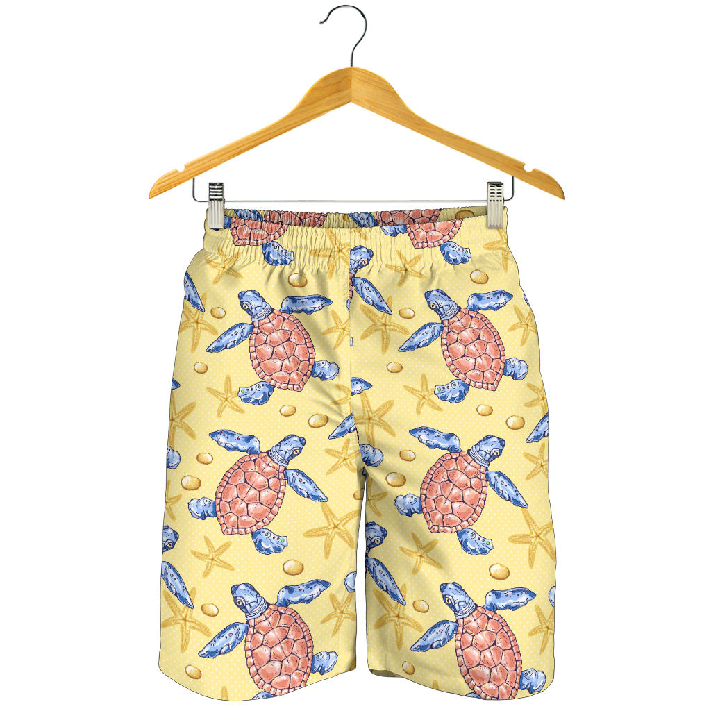 Sea Turtle Pattern Print Design T06 Mens Shorts