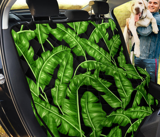 Banana Leaf Pattern Print Design BL01 Rear Dog  Seat Cover