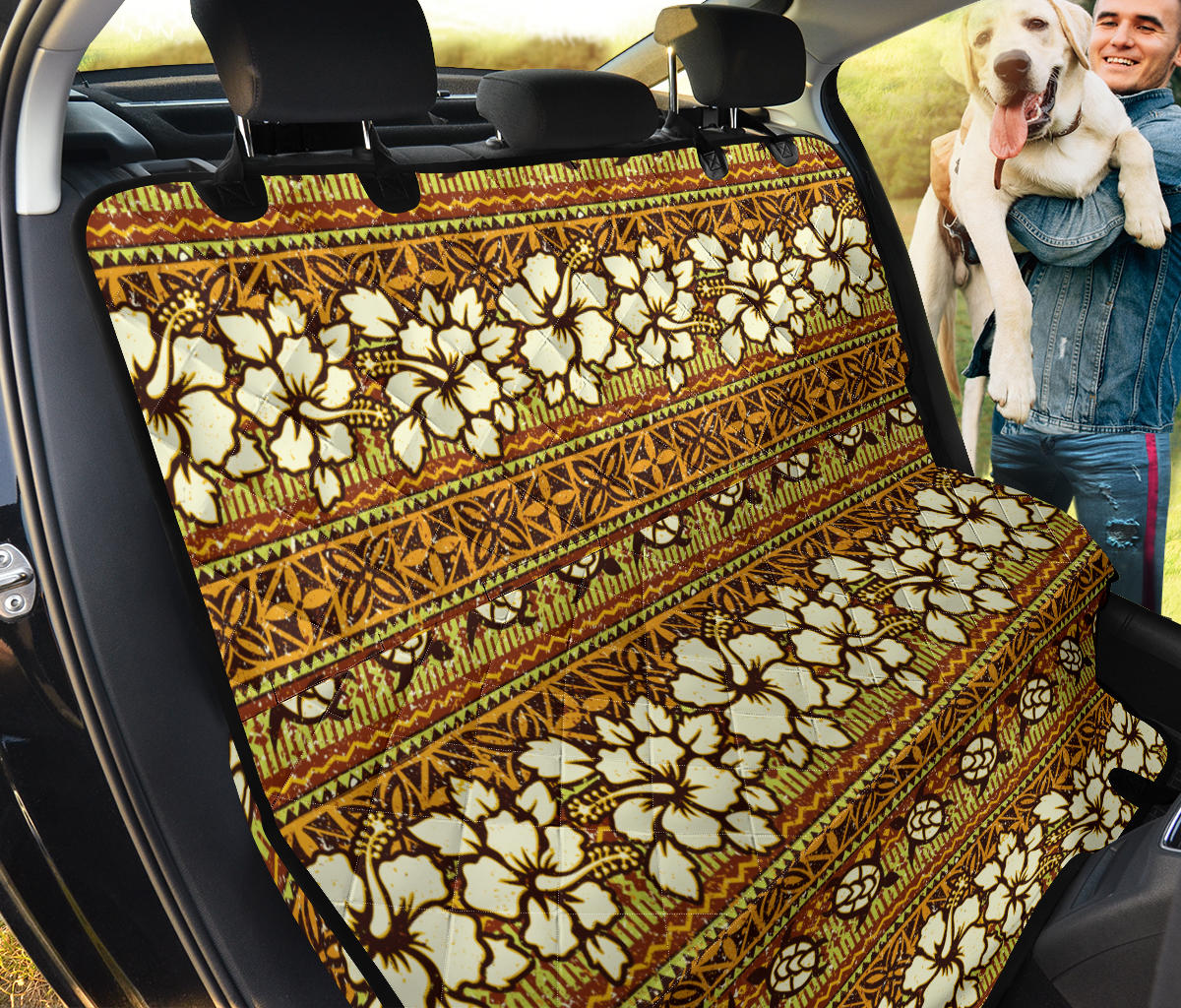 Hawaiian Themed Pattern Print Design H015 Rear Dog  Seat Cover