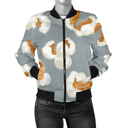 Popcorn Pattern Print Design A05 Women's Bomber Jacket