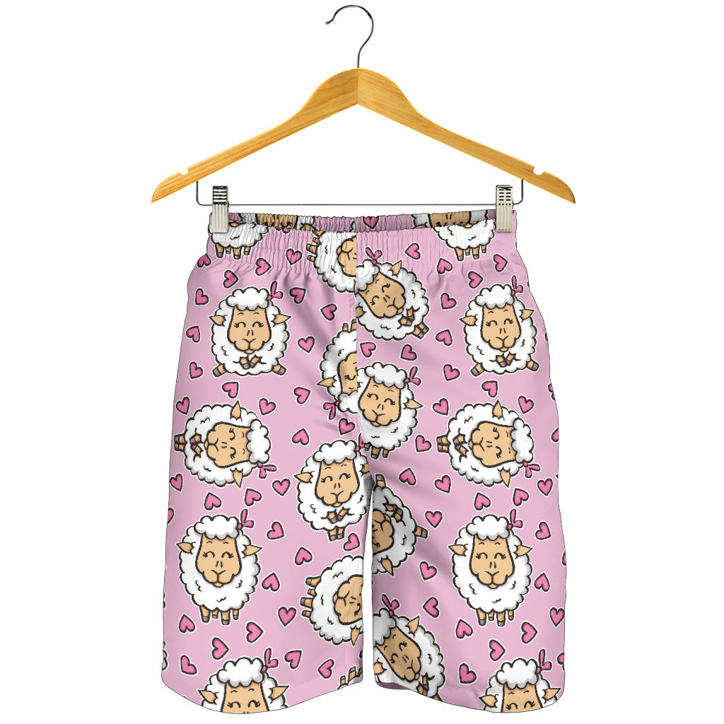 Sheep Cute Pattern Print Design 01 Mens Shorts