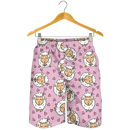 Sheep Cute Pattern Print Design 01 Mens Shorts