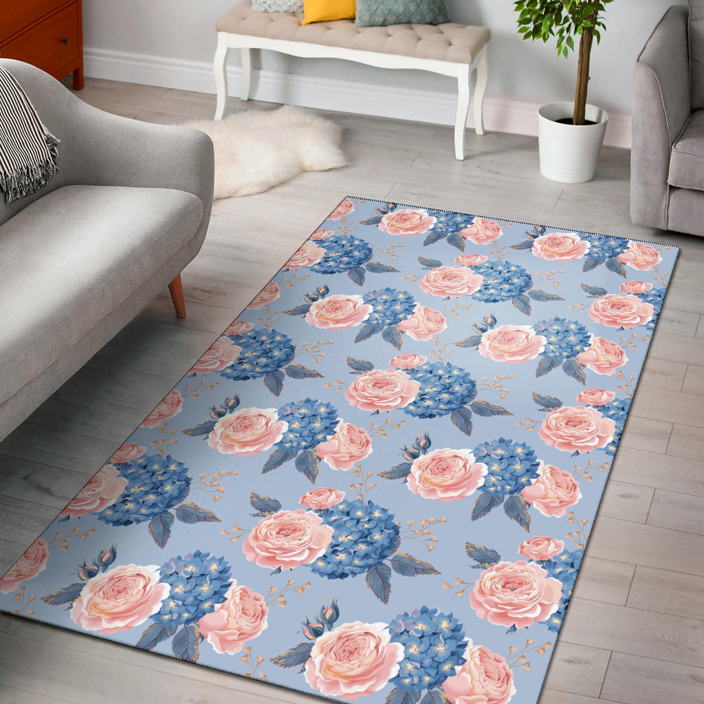 Hydrangea Pattern Print Design HD06 Area Rugs – JorJune