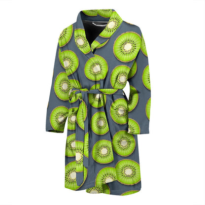 Kiwi Pattern Print Design KW06 Men Bathrobe