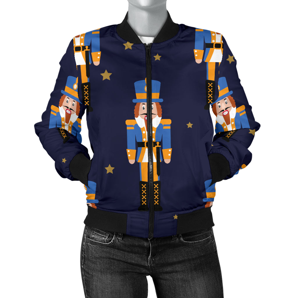 Nutcracker Pattern Print Design A04 Women's Bomber Jacket