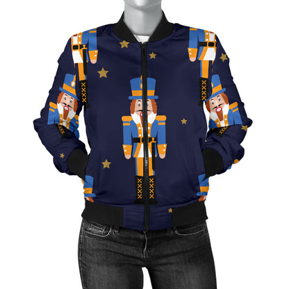Nutcracker Pattern Print Design A04 Women's Bomber Jacket