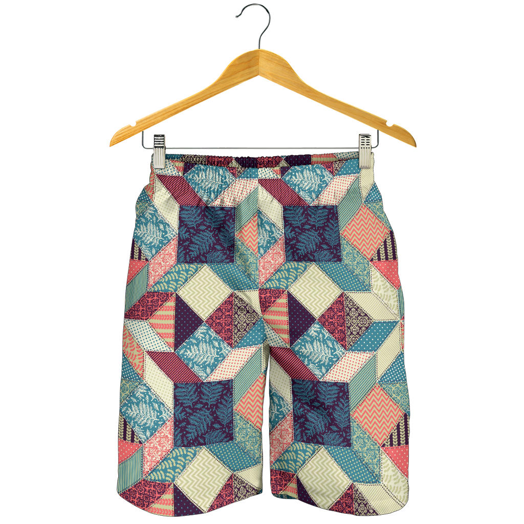 Patchwork Pattern Print Design 02 Mens Shorts