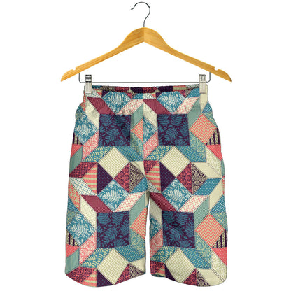 Patchwork Pattern Print Design 02 Mens Shorts
