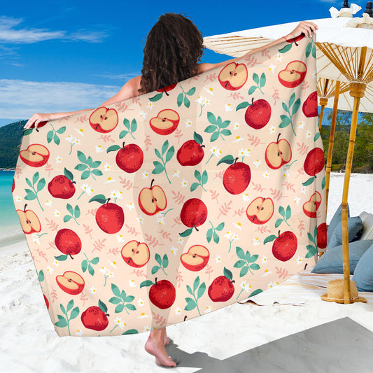 Apple Pattern Print Design AP06 Sarong Pareo Wrap