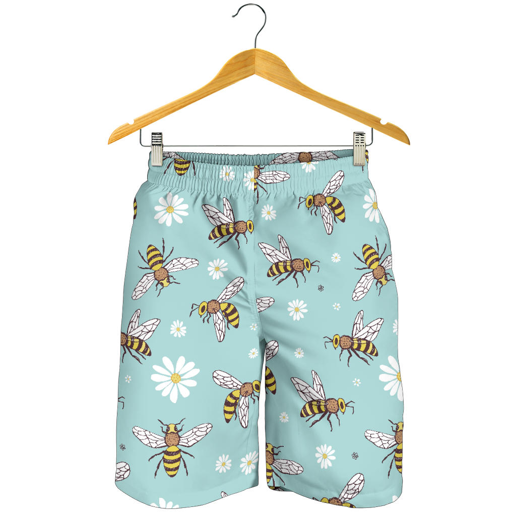 Bee Pattern Print Design BEE010 Mens Shorts