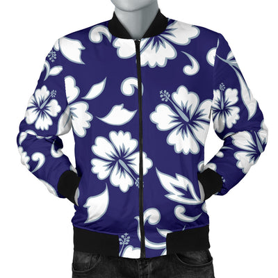 Hibiscus Pattern Print Design HB010 Men Bomber Jacket