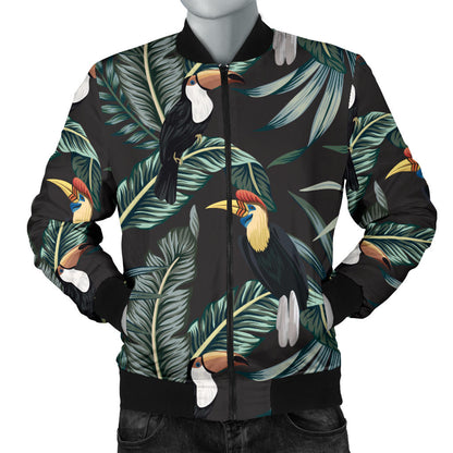 Rainforest Pattern Print Design RF06 Men Bomber Jacket