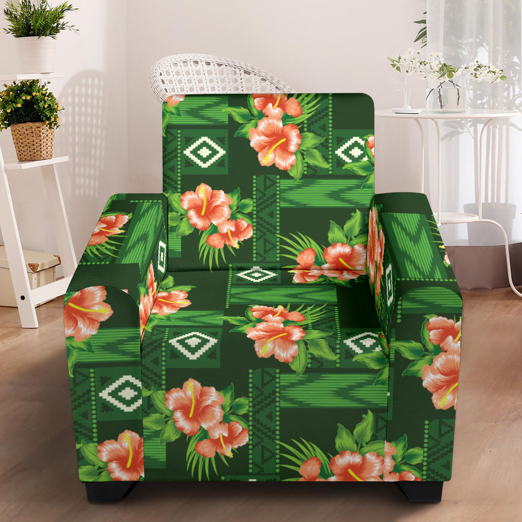 Hibiscus Pattern Print Design HB05 Armchair Slipcover