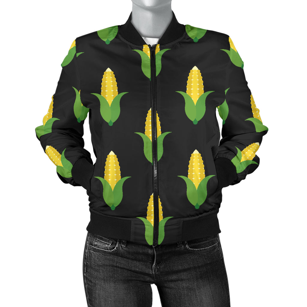 Corn Pattern Print Design 05 Women's Bomber Jacket