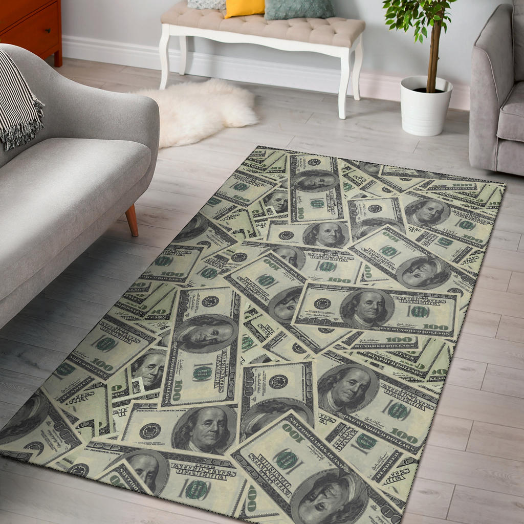 Dollar Pattern Print Design DO02 Area Rugs