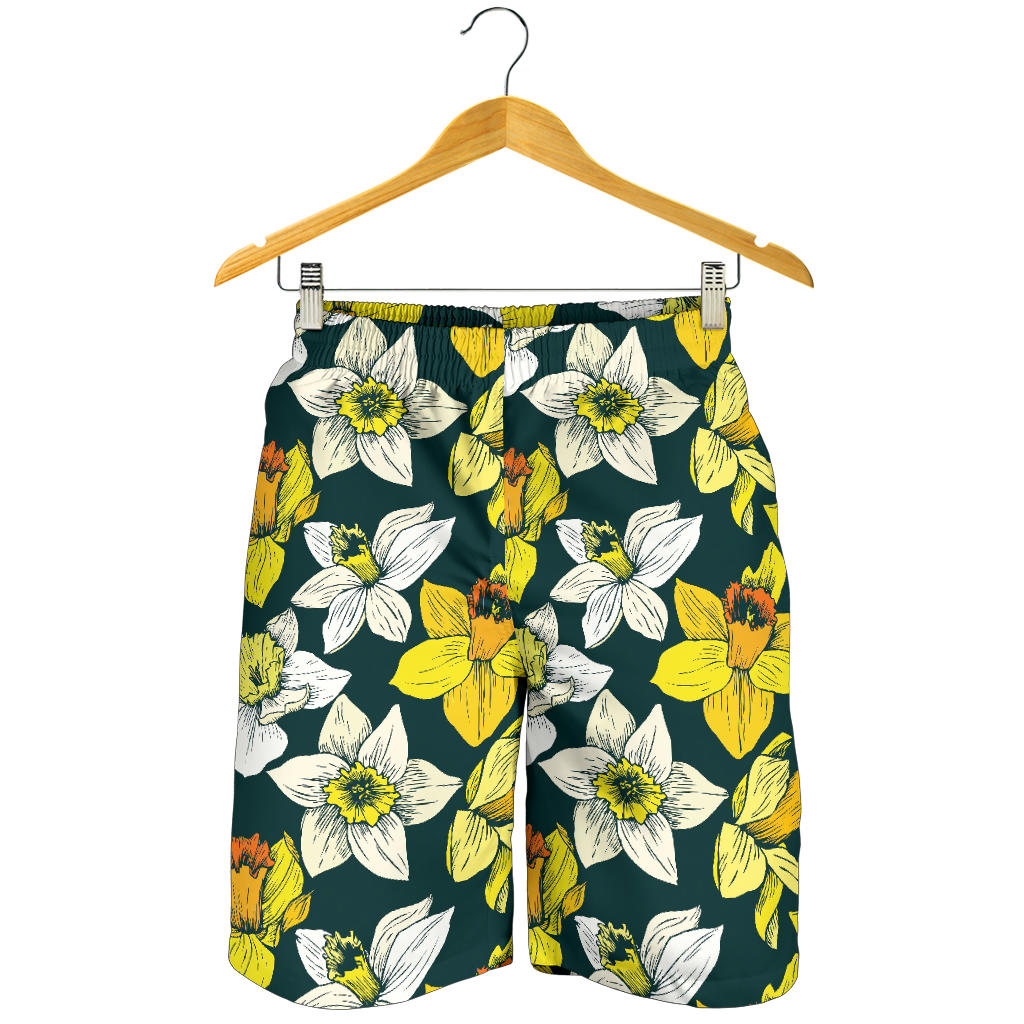 Daffodils Pattern Print Design DF02 Mens Shorts