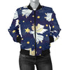 Angel Pattern Print Design 06 Women's Bomber Jacket