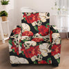 Skull Red Rose Armchair Slipcover