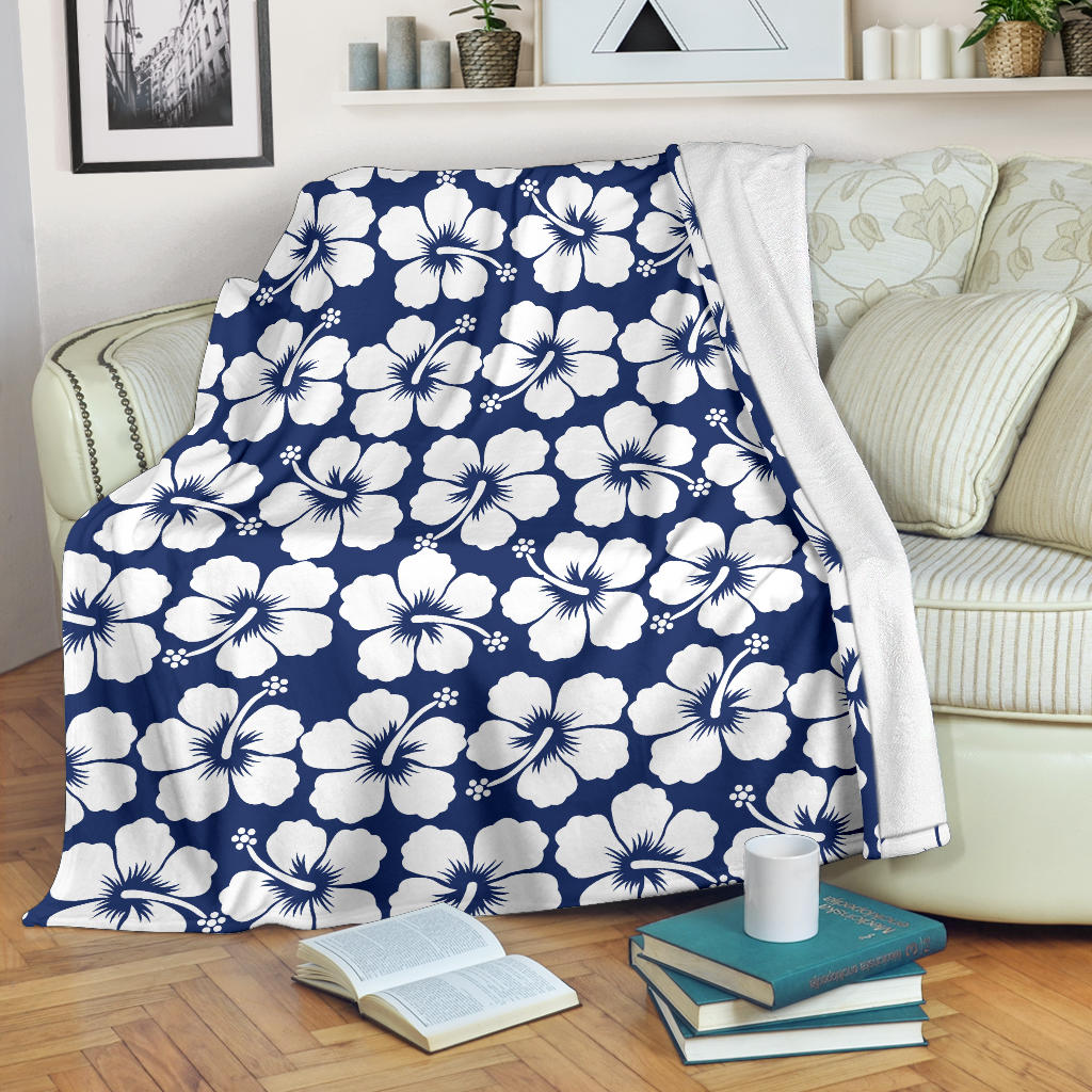 Hibiscus Pattern Print Design HB013 Fleece Blanket
