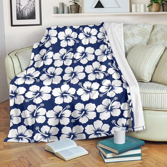 Hibiscus Pattern Print Design HB013 Fleece Blanket