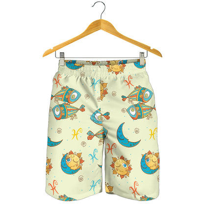 Pisces Pattern Print Design A03 Mens Shorts